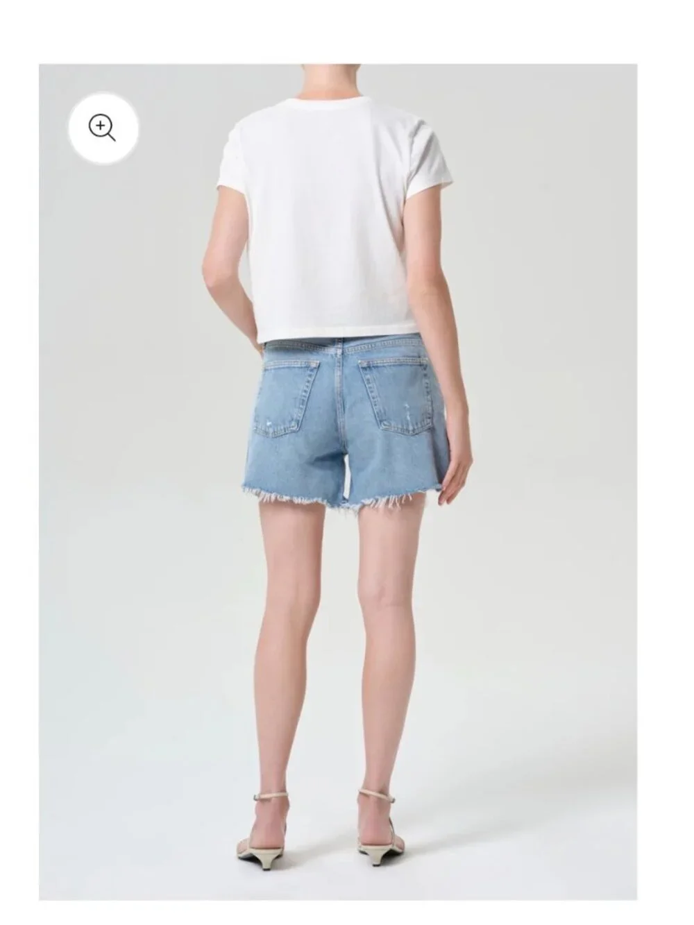 NWT AGOLDE Parker Long Shorts 31 SwapMeet High Rise Distressed Denim